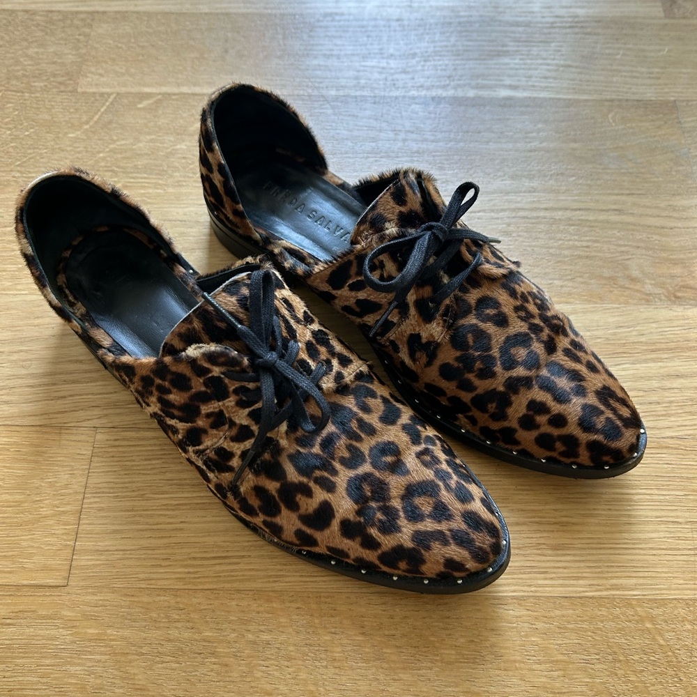 Freda Salvador Leopard Print Oxfords